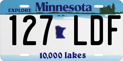 MN license plate 127LDF