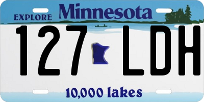 MN license plate 127LDH