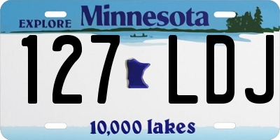 MN license plate 127LDJ