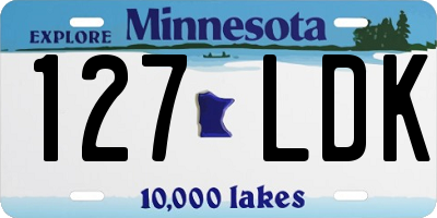 MN license plate 127LDK