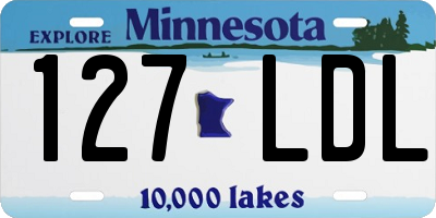 MN license plate 127LDL