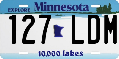 MN license plate 127LDM