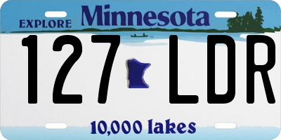 MN license plate 127LDR