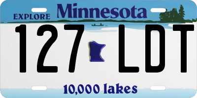MN license plate 127LDT