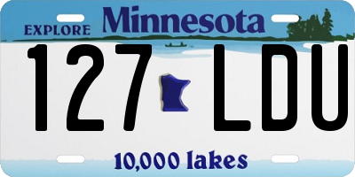 MN license plate 127LDU