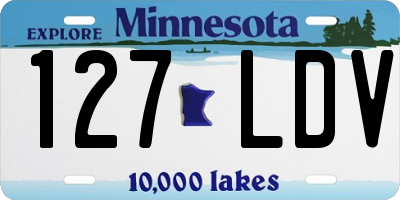 MN license plate 127LDV