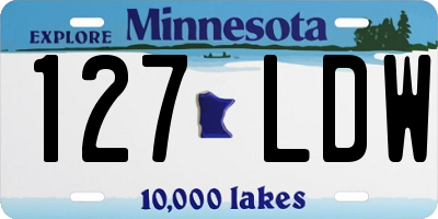 MN license plate 127LDW