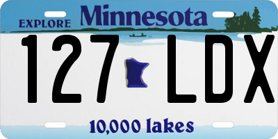 MN license plate 127LDX