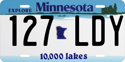 MN license plate 127LDY