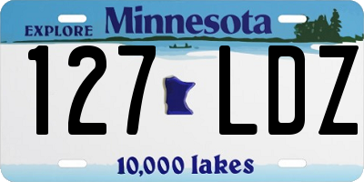 MN license plate 127LDZ