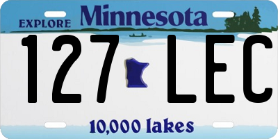 MN license plate 127LEC