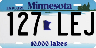 MN license plate 127LEJ