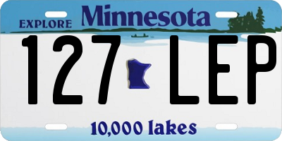 MN license plate 127LEP