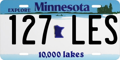MN license plate 127LES