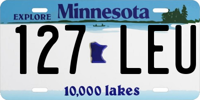 MN license plate 127LEU