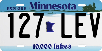 MN license plate 127LEV