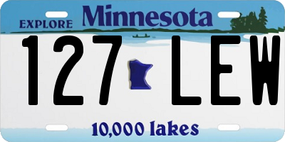 MN license plate 127LEW