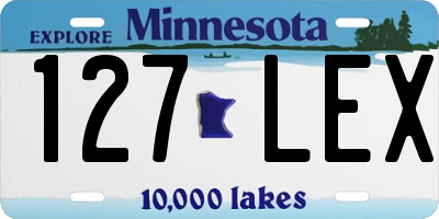 MN license plate 127LEX