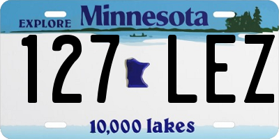 MN license plate 127LEZ