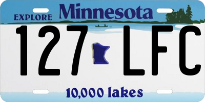 MN license plate 127LFC