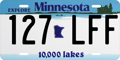MN license plate 127LFF