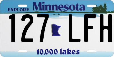 MN license plate 127LFH