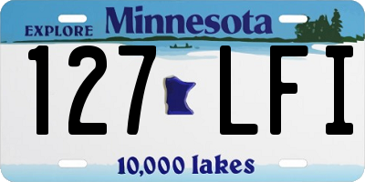 MN license plate 127LFI
