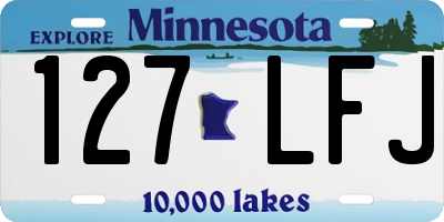 MN license plate 127LFJ