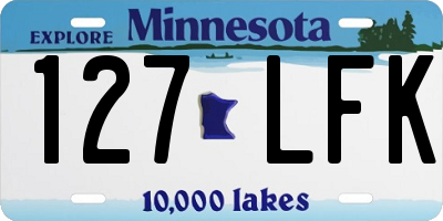 MN license plate 127LFK
