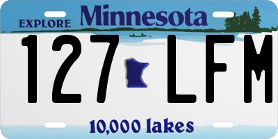 MN license plate 127LFM