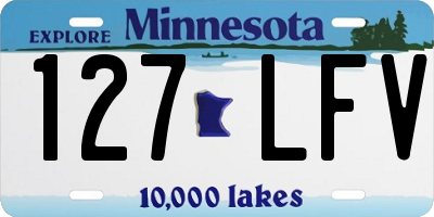 MN license plate 127LFV