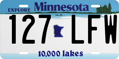 MN license plate 127LFW