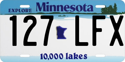 MN license plate 127LFX