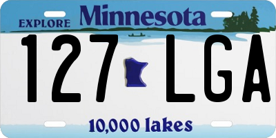 MN license plate 127LGA