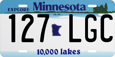 MN license plate 127LGC