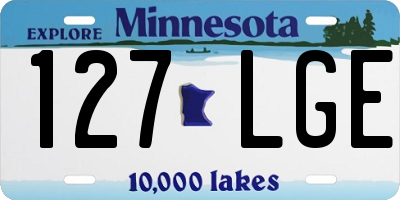 MN license plate 127LGE