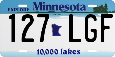 MN license plate 127LGF