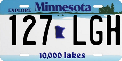 MN license plate 127LGH