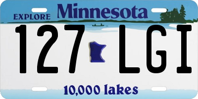 MN license plate 127LGI