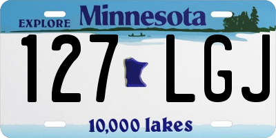 MN license plate 127LGJ