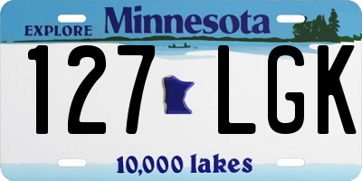 MN license plate 127LGK