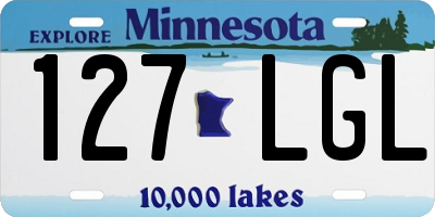 MN license plate 127LGL