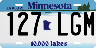 MN license plate 127LGM