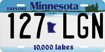MN license plate 127LGN