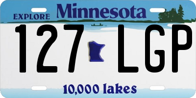 MN license plate 127LGP