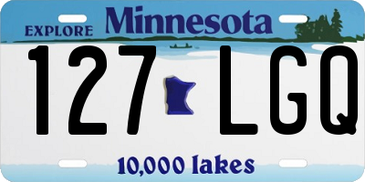 MN license plate 127LGQ