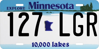 MN license plate 127LGR