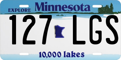 MN license plate 127LGS
