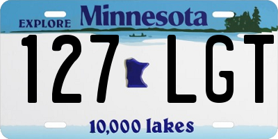 MN license plate 127LGT