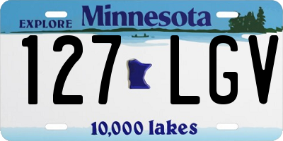 MN license plate 127LGV